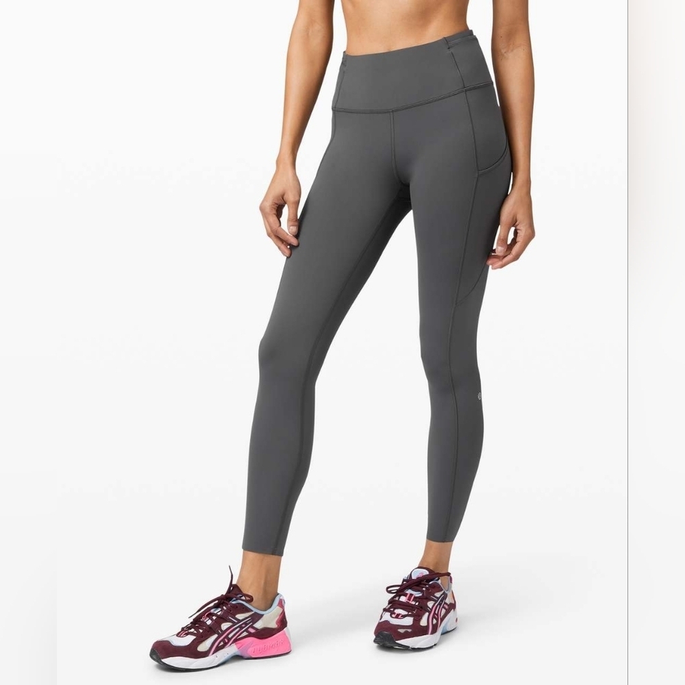 Lululemon Fast and Free Tight II 25" *Non-Reflective NuluxGraphite Grey